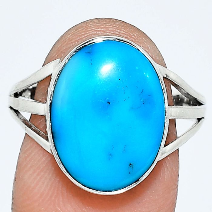 Sleeping Beauty Turquoise Ring size-10 EXR01230 R-1003, 12x16 mm