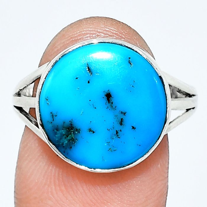 Sleeping Beauty Turquoise Ring size-9.5 EXR01233 R-1003, 14x14 mm