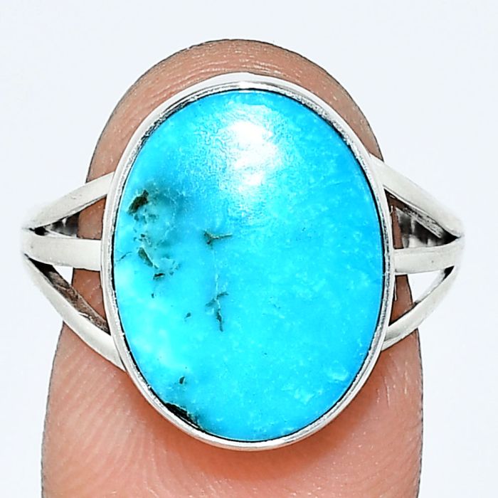 Sleeping Beauty Turquoise Ring size-8.5 EXR01241 R-1003, 12x16 mm