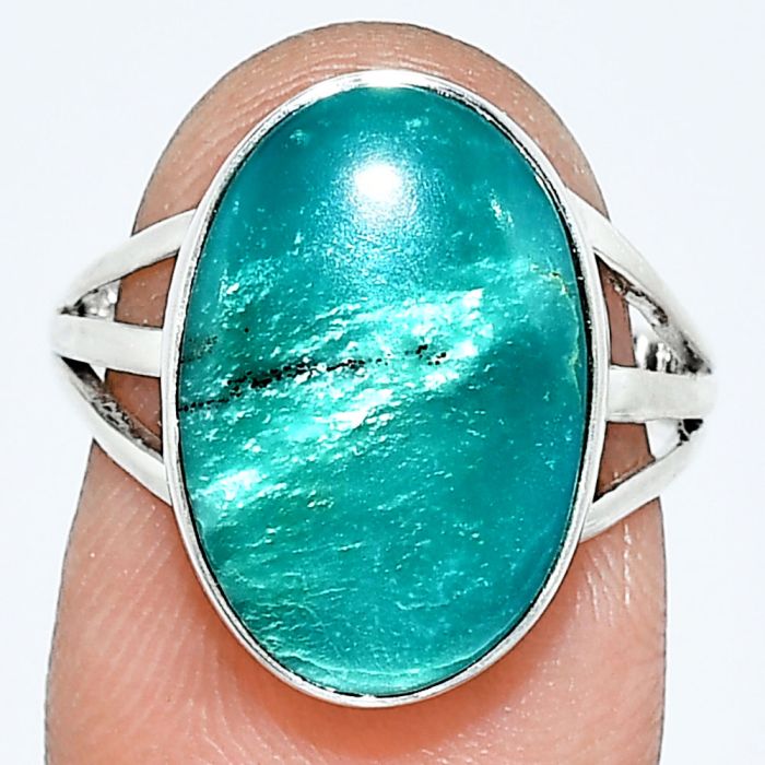 Natural Rare Turquoise Nevada Aztec Mt Ring size-7 EXR01244 R-1003, 11x17 mm