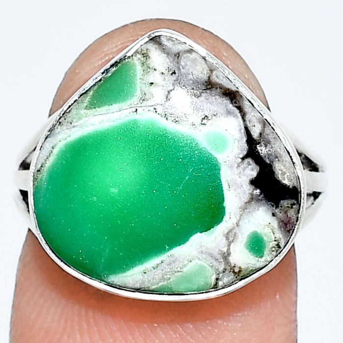 Utah Variscite Ring size-7 EXR01247 R-1003, 15x15 mm