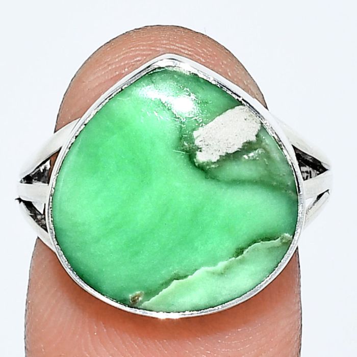 Utah Variscite Ring size-8 EXR01268 R-1003, 15x15 mm