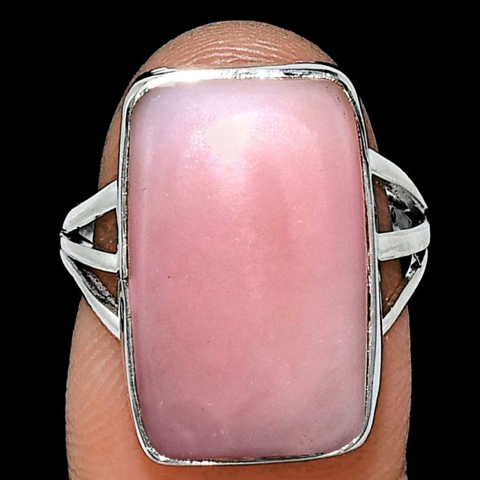 Pink Opal Ring size-7 EXR01279 R-1003, 12x19 mm