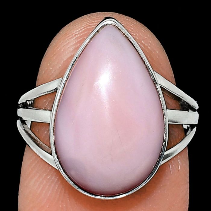 Pink Opal Ring size-7 EXR01283 R-1003, 11x17 mm