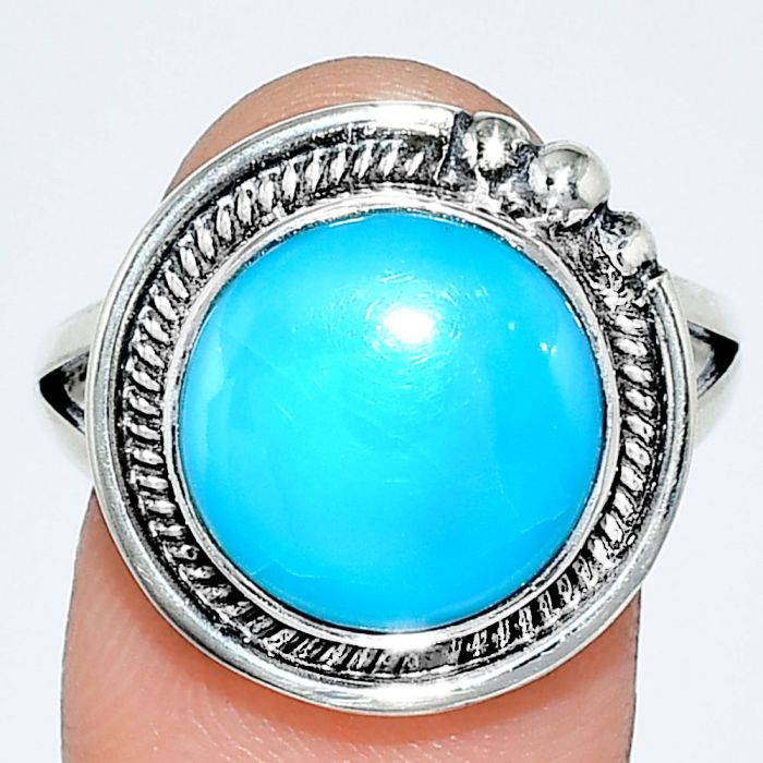 Sleeping Beauty Turquoise Ring size-9.5 EXR01332 R-1148, 12x12 mm