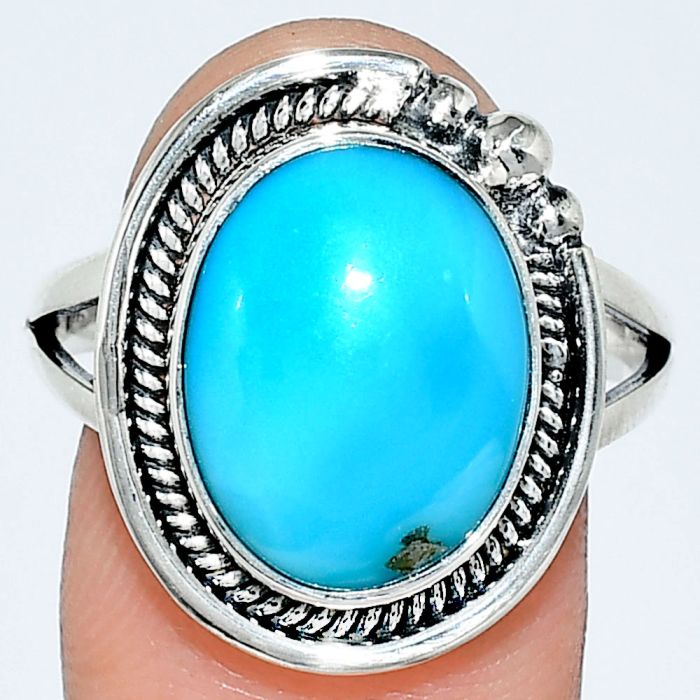 Sleeping Beauty Turquoise Ring size-9.5 EXR01333 R-1148, 11x15 mm