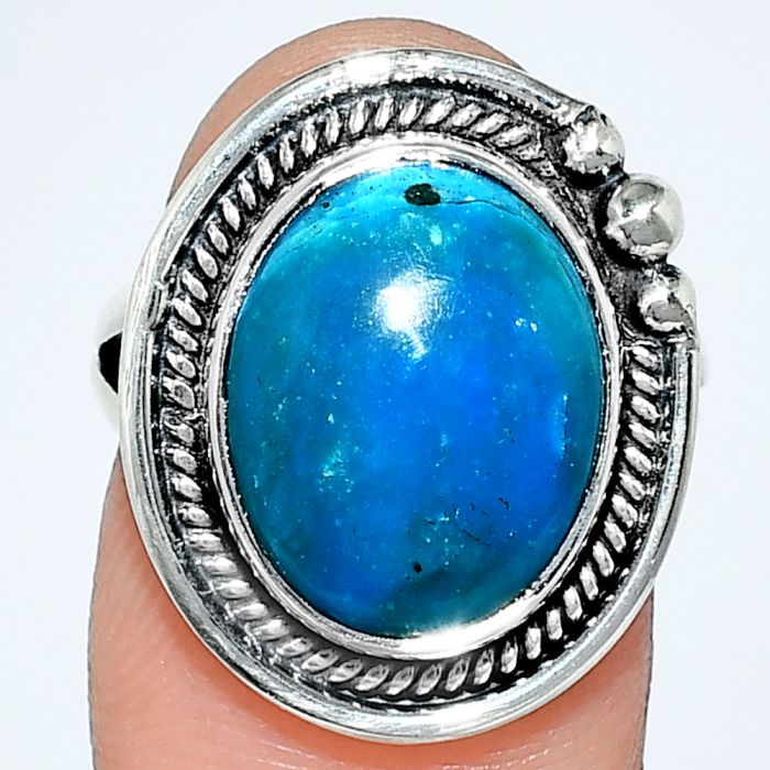 Sleeping Beauty Turquoise Ring size-7 EXR01350 R-1148, 12x15 mm