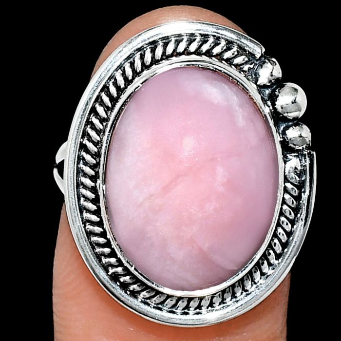 Pink Opal Ring size-7 EXR01378 R-1148, 12x16 mm