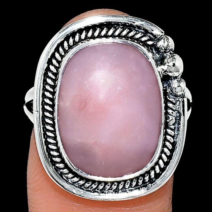 Pink Opal Ring size-8 EXR01379 R-1148, 12x16 mm