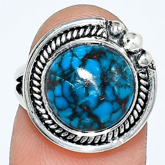 Shattuckite Ring size-6 EXR01409 R-1148, 11x11 mm