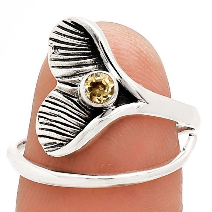 Mermaid Tail Charm - Citrine Ring size-7 EXR01484 R-1070, 3x3 mm