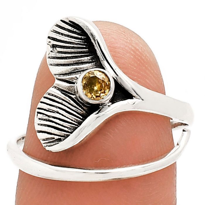 Mermaid Tail Charm - Citrine Ring size-8.5 EXR01485 R-1070, 3x3 mm