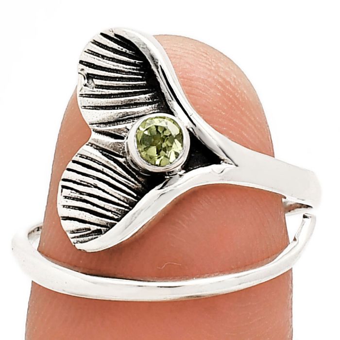 Mermaid Tail Charm - Peridot Ring size-8 EXR01495 R-1070, 3x3 mm