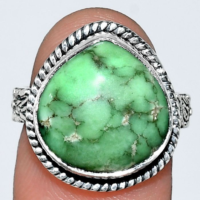 Utah Variscite Ring size-7 EXR01654 R-1067, 14x14 mm