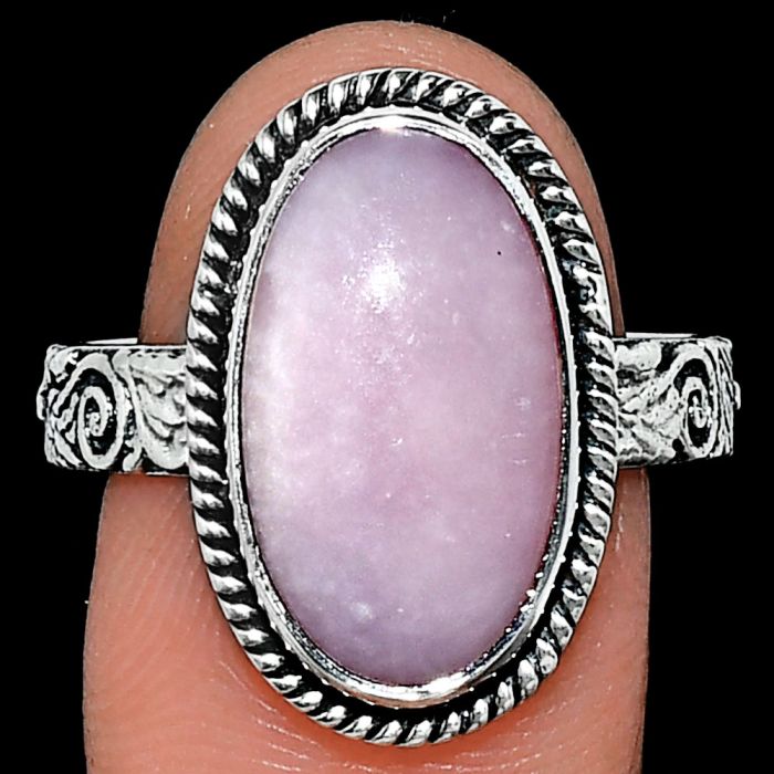 Pink Opal Ring size-9 EXR01656 R-1067, 10x17 mm