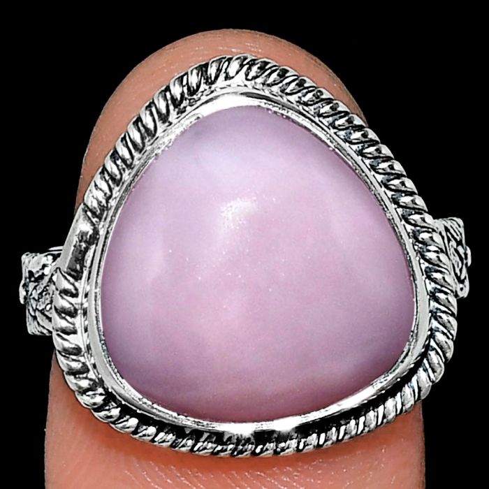 Pink Opal Ring size-8 EXR01657 R-1067, 14x14 mm