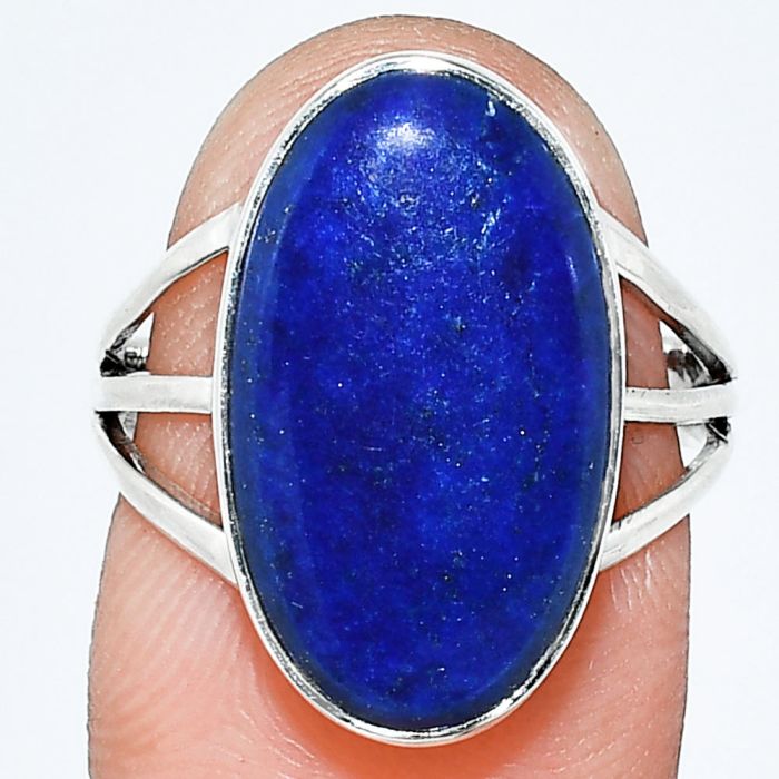 Lapis Lazuli Ring size-7 EXR01746 R-1003, 11x19 mm