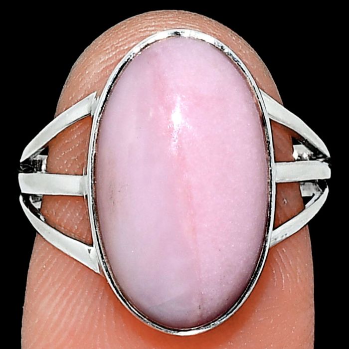 Pink Opal Ring size-7 EXR01772 R-1003, 10x17 mm