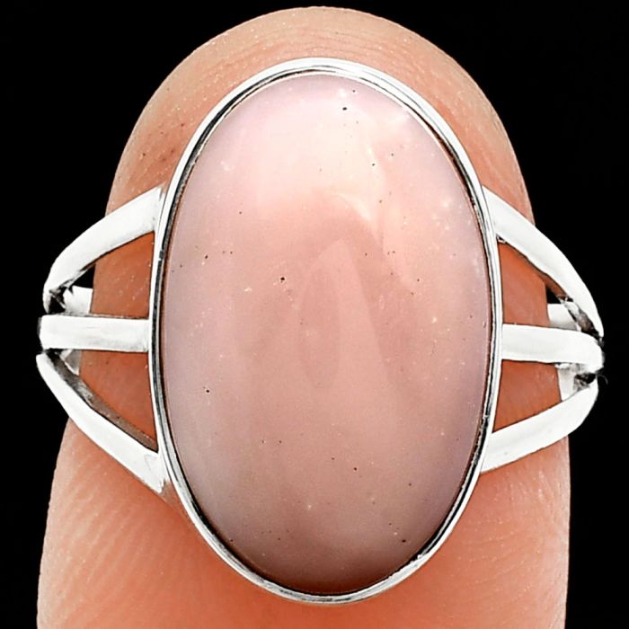 Pink Opal Ring size-7 EXR01848 R-1003, 11x17 mm