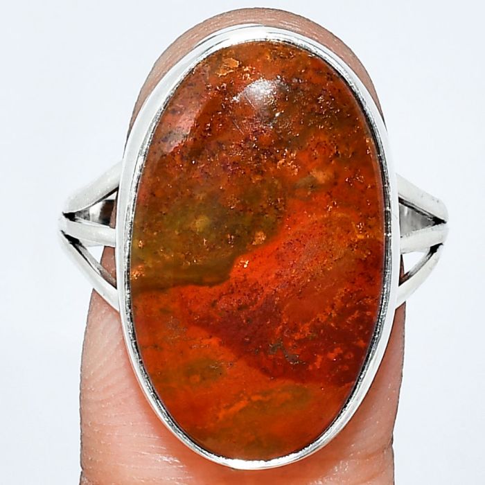 Rare Cady Mountain Agate Ring size-10 EXR01864 R-1003, 14x22 mm