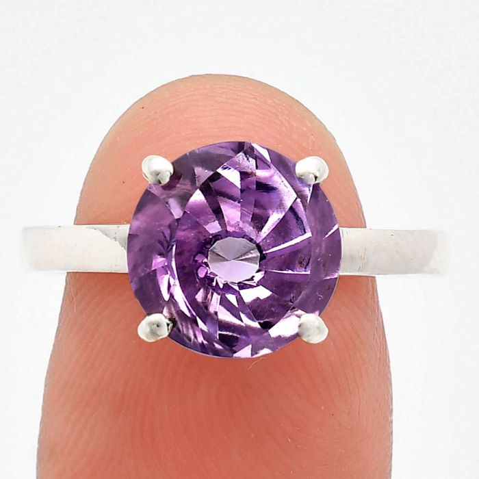 African Amethyst Ring size-9 EXR01906 R-1019, 10x10 mm