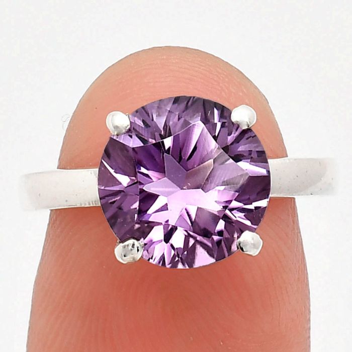 African Amethyst Ring size-7 EXR01907 R-1019, 10x10 mm