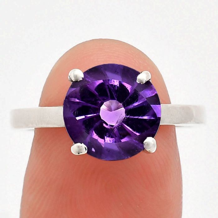 African Amethyst Ring size-9 EXR01911 R-1019, 10x10 mm