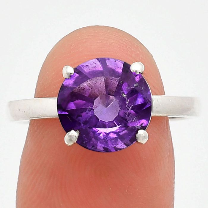 African Amethyst Ring size-9.5 EXR01914 R-1019, 10x10 mm