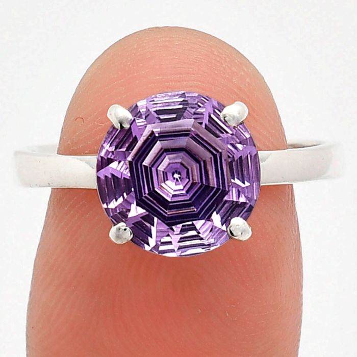 African Amethyst Ring size-9 EXR01916 R-1019, 10x10 mm