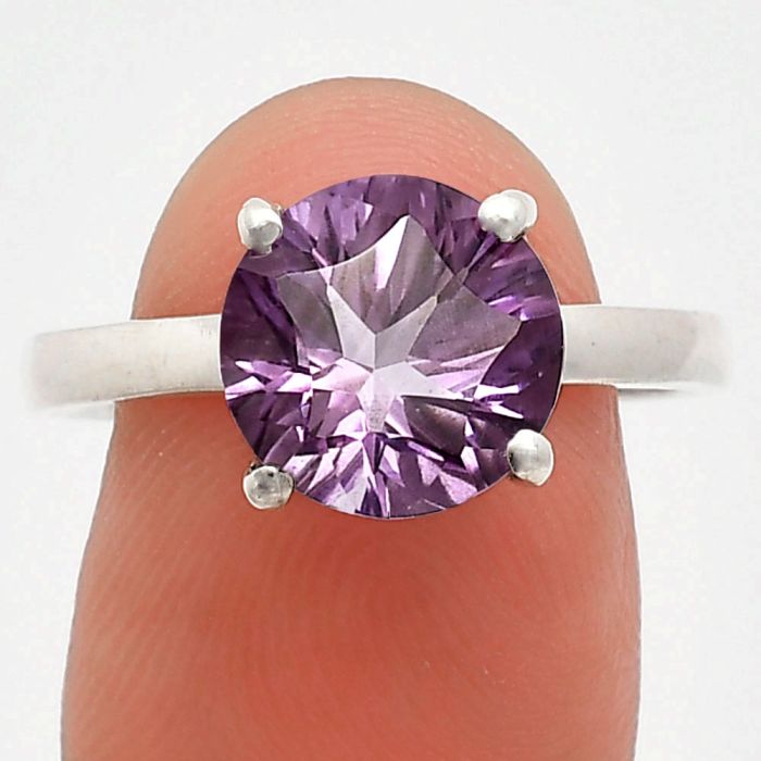 African Amethyst Ring size-9.5 EXR01922 R-1019, 10x10 mm