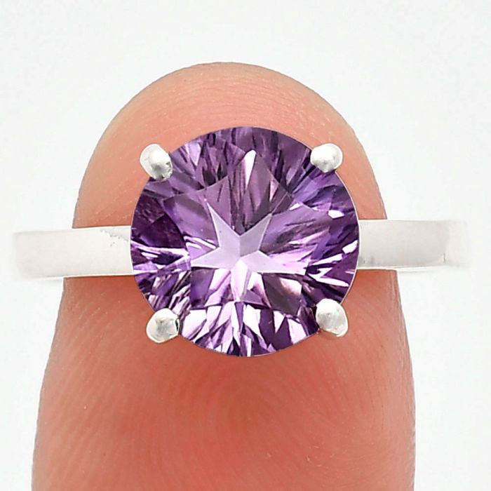 African Amethyst Ring size-9 EXR01932 R-1019, 10x10 mm