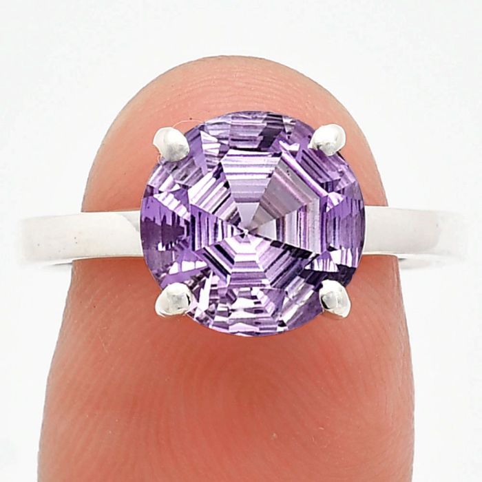 African Amethyst Ring size-9 EXR01952 R-1019, 10x10 mm