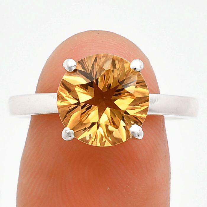 Citrine Ring size-9.5 EXR01995 R-1019, 10x10 mm