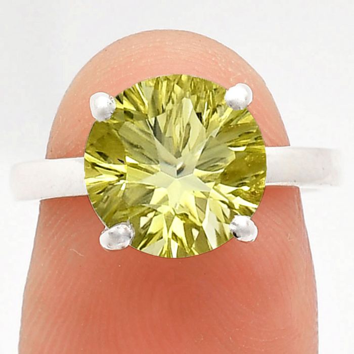 Green Gold Ring size-7 EXR02068 R-1019, 10x10 mm