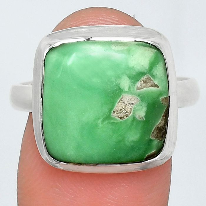 Utah Variscite Ring size-10 EXR02080 R-1007, 14x14 mm