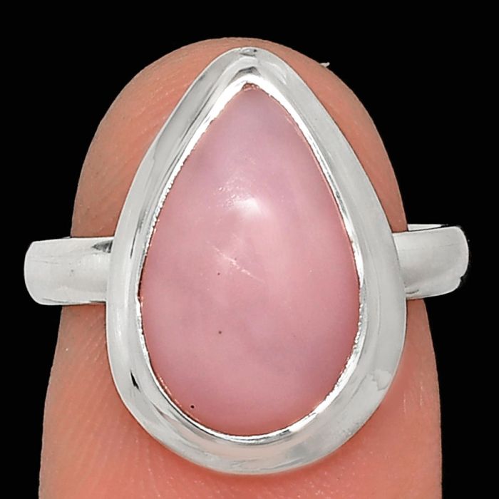 Pink Opal Ring size-7 EXR02091 R-1007, 10x15 mm