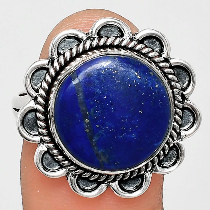 Lapis Lazuli Ring size-10 EXR02162 R-1221, 14x14 mm