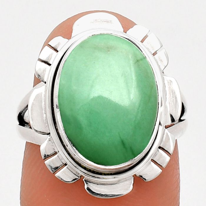 Utah Variscite Ring size-7 EXR02210 R-1342, 11x14 mm