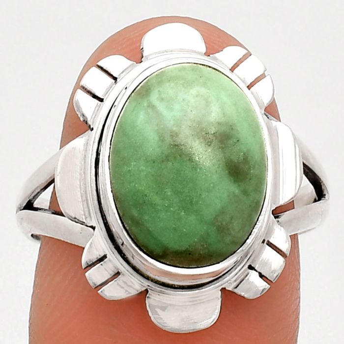 Utah Variscite Ring size-9 EXR02212 R-1342, 10x13 mm