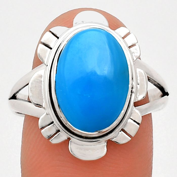 Sleeping Beauty Turquoise Ring size-9.5 EXR02215 R-1342, 9x13 mm