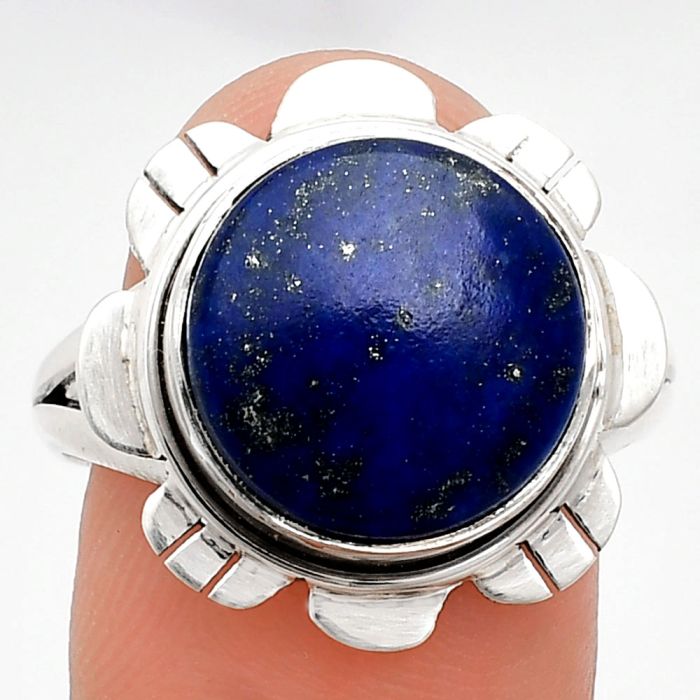 Lapis Lazuli Ring size-10 EXR02229 R-1342, 13x13 mm