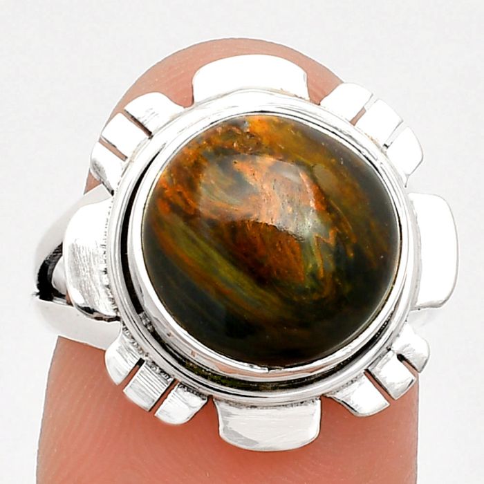 Pietersite Ring size-7 EXR02231 R-1342, 12x12 mm