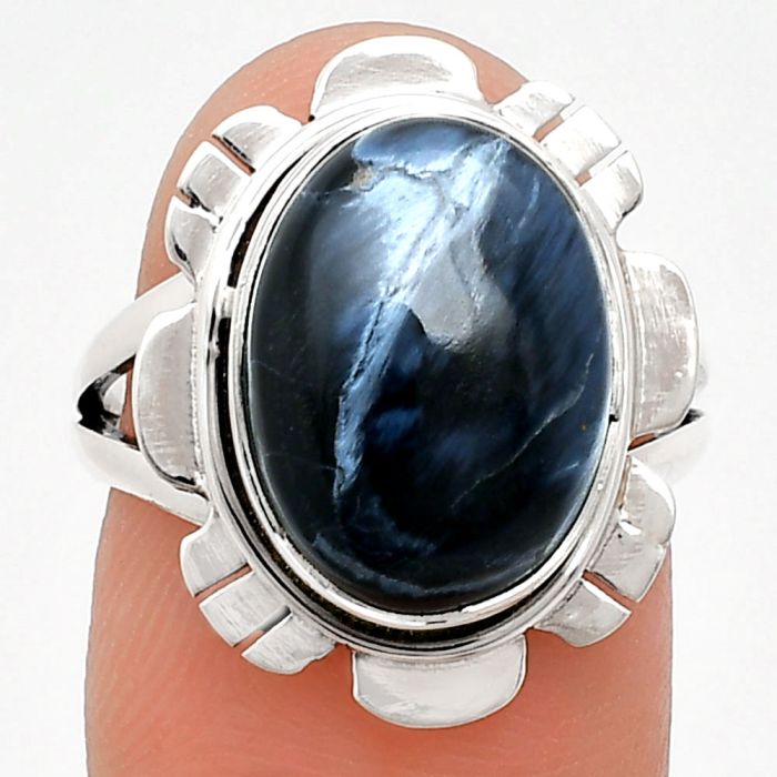 Pietersite Ring size-7 EXR02233 R-1342, 11x14 mm