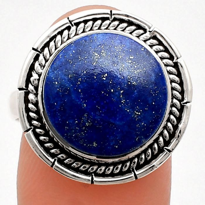 Lapis Lazuli Ring size-9 EXR02263 R-1728, 14x14 mm