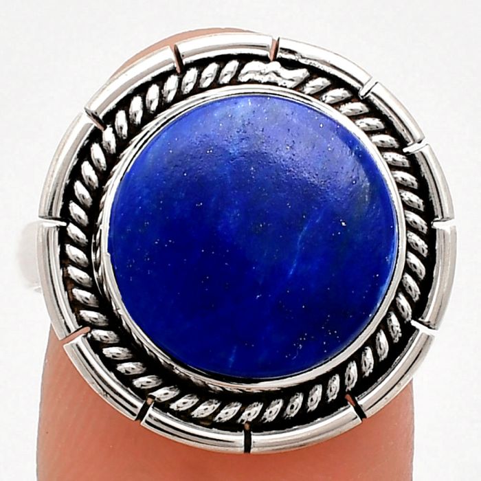 Lapis Lazuli Ring size-8 EXR02264 R-1728, 13x13 mm