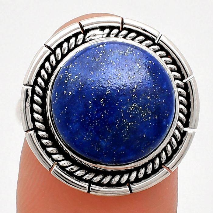 Lapis Lazuli Ring size-7 EXR02265 R-1728, 13x13 mm