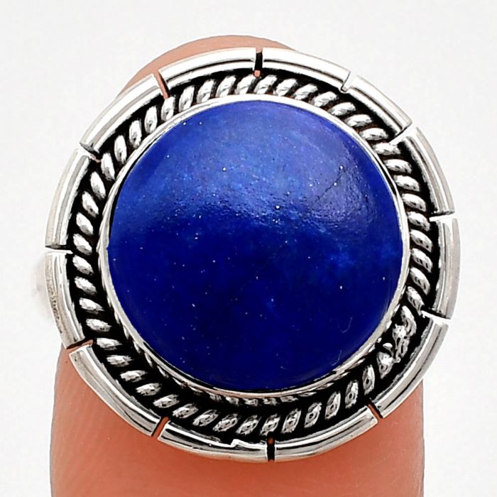 Lapis Lazuli Ring size-8 EXR02266 R-1728, 13x13 mm