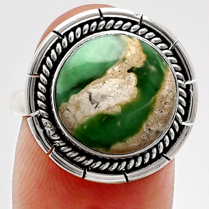 Utah Variscite Ring size-7 EXR02289 R-1728, 13x13 mm