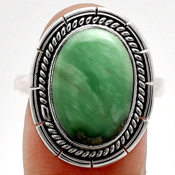 Utah Variscite Ring size-10 EXR02316 R-1728, 11x16 mm