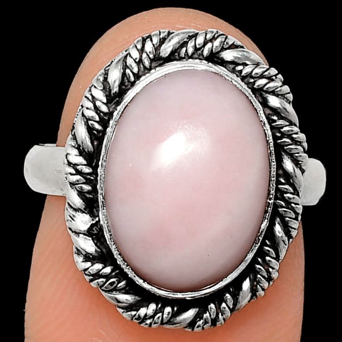 Pink Opal Ring size-7 EXR02338 R-1013, 10x14 mm